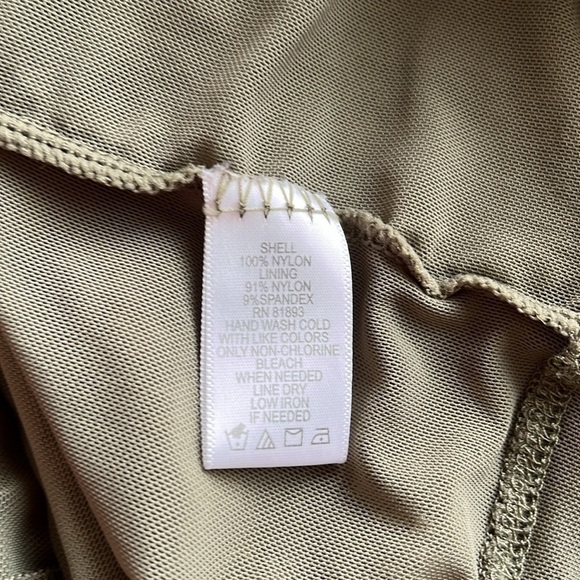 Motto Floral Lace Top Green Sheer Lined Three Quarter Sleeves Size XL - Picture 13 of 14